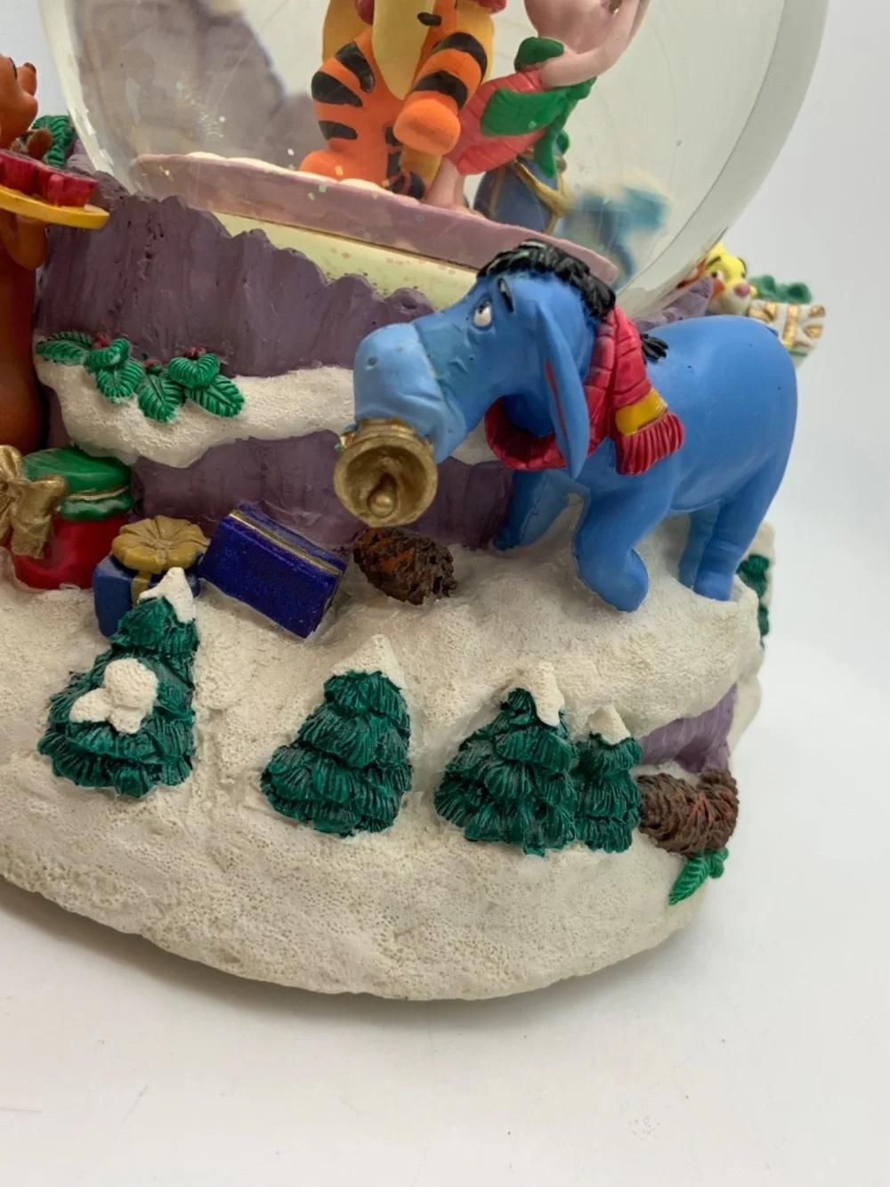 Vintage Disney Winnie the Pooh & Friends We Wish You A Merry Christmas Snowglobe